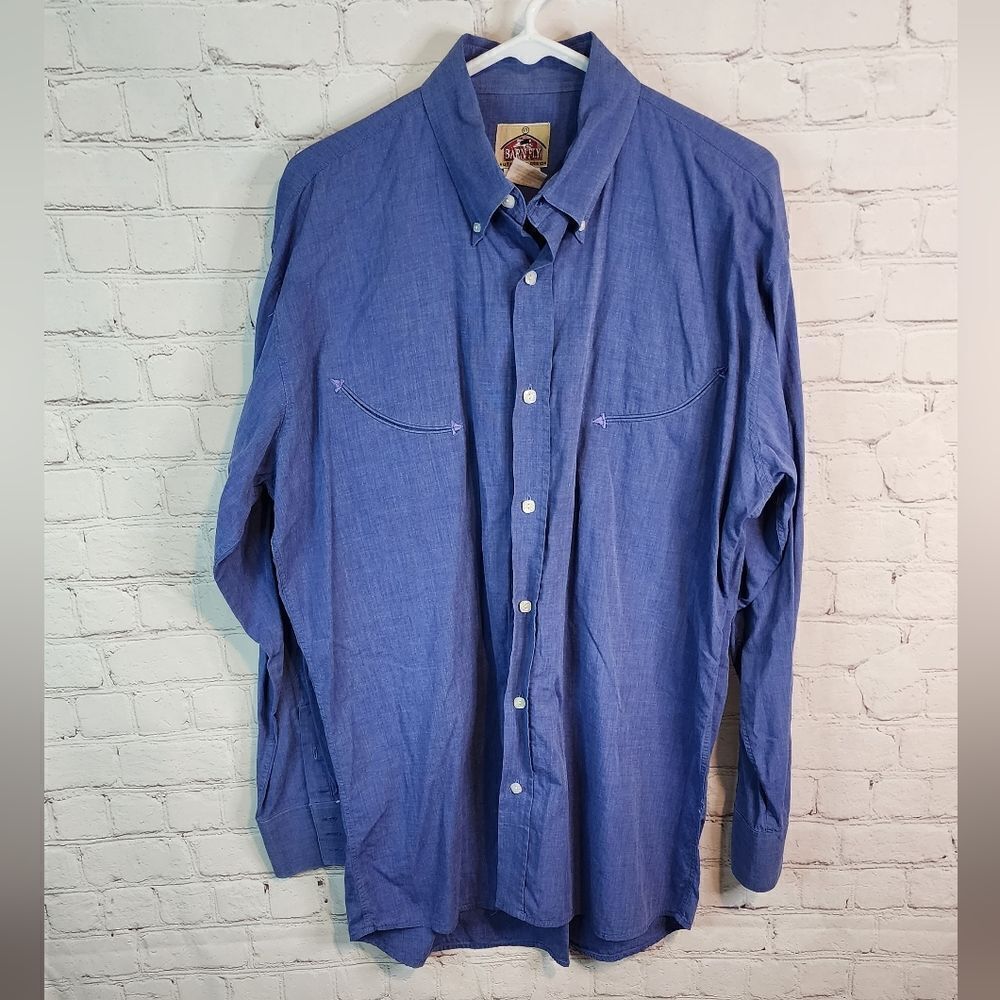 Men's Barn Fly longsleeve button-down shirt' size Medium